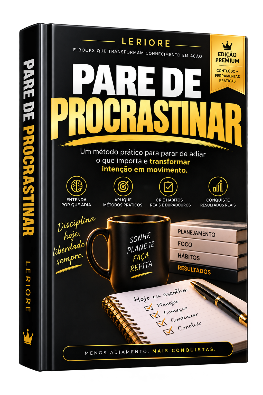 Capa do e-book Pare de Procrastinar